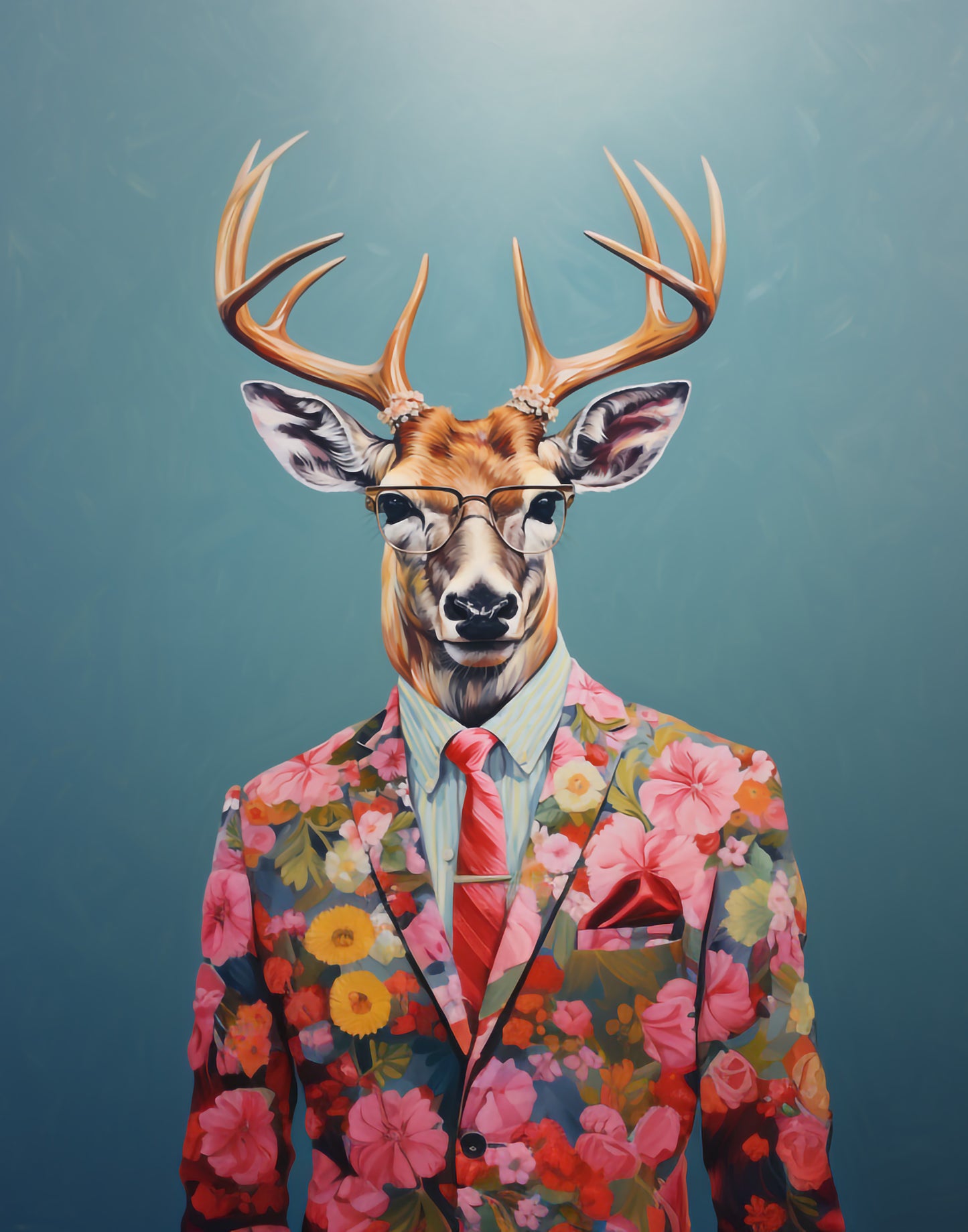 Print - stylischer Hirsch "Ingo"