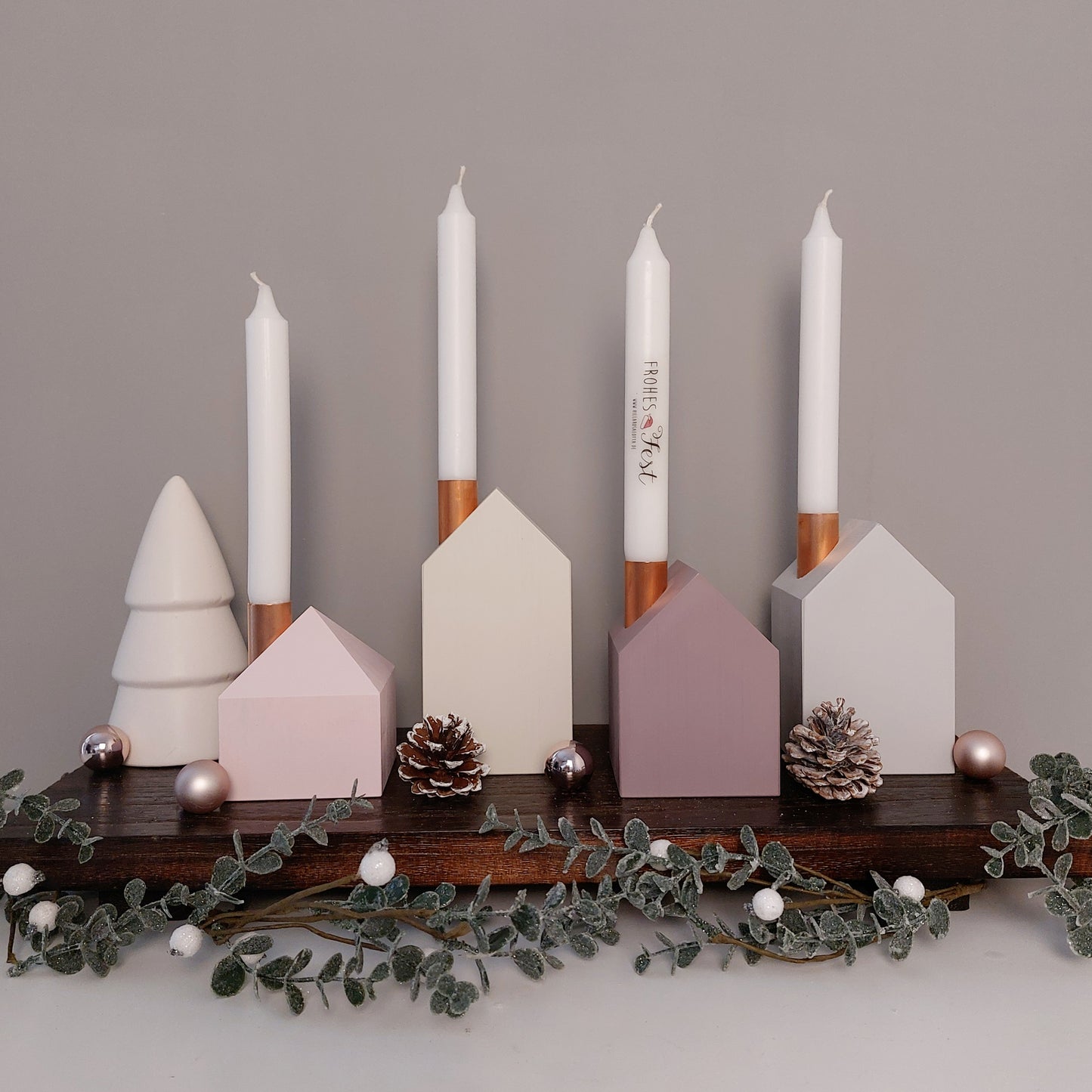 4er Häuschen-Set Rosa