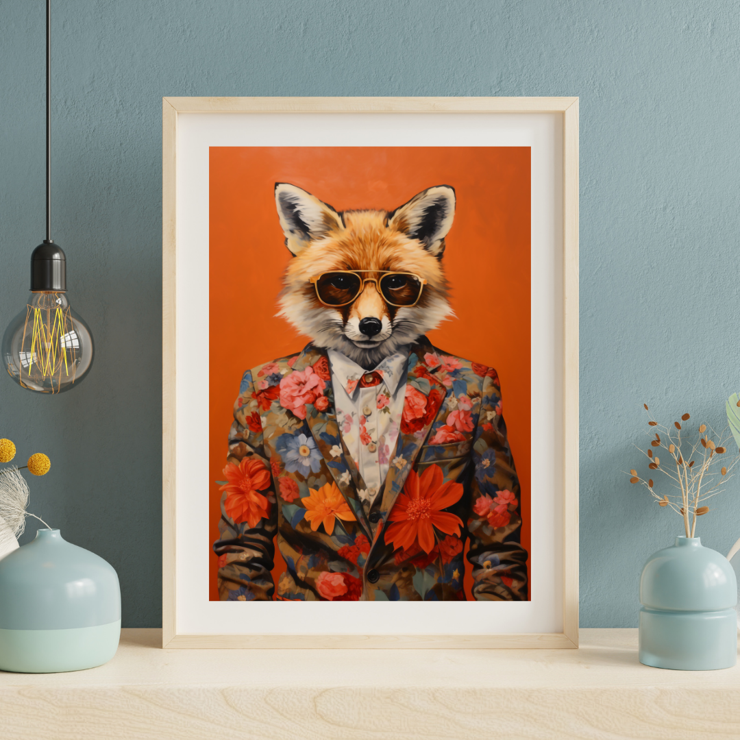 Print - stylischer Fuchs "Ludwig"