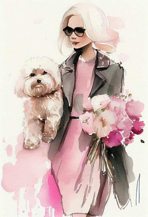 Print - Women & Dog No 1