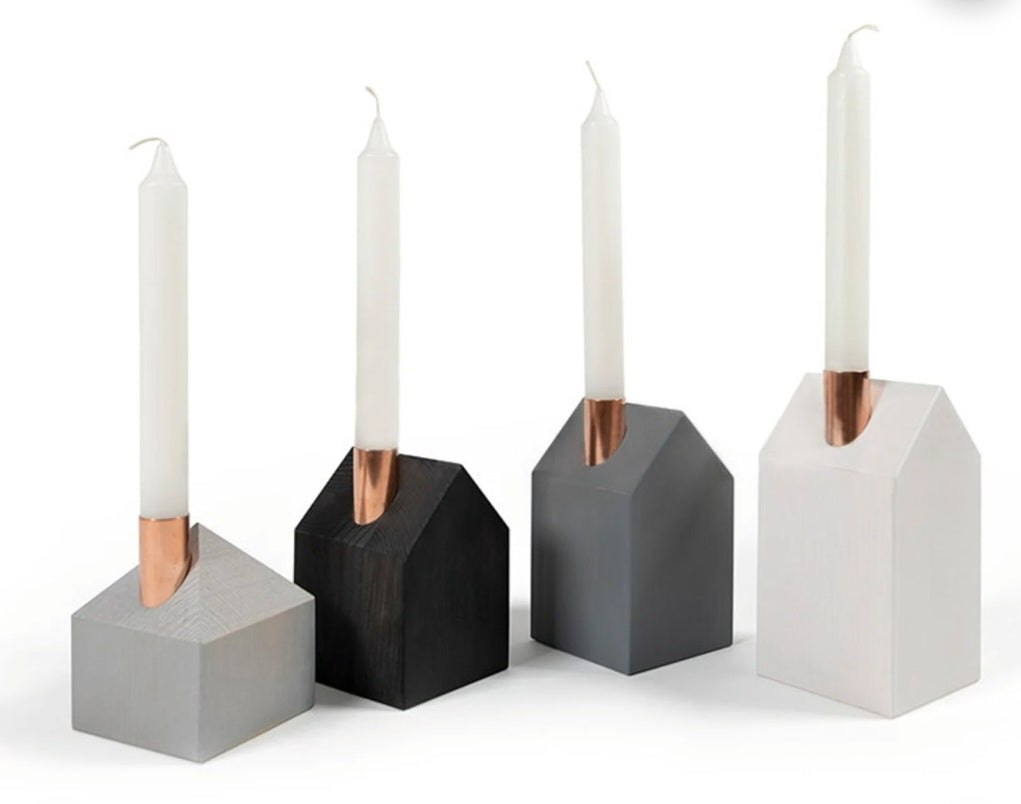 4er Häuschen-Set Grau