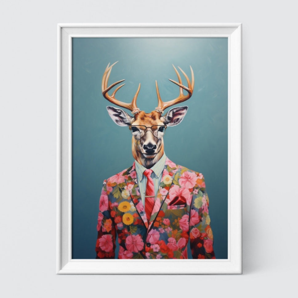 Print - stylischer Hirsch "Ingo"