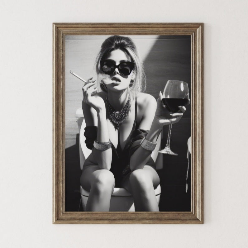Print - Bathroom Girl No 3