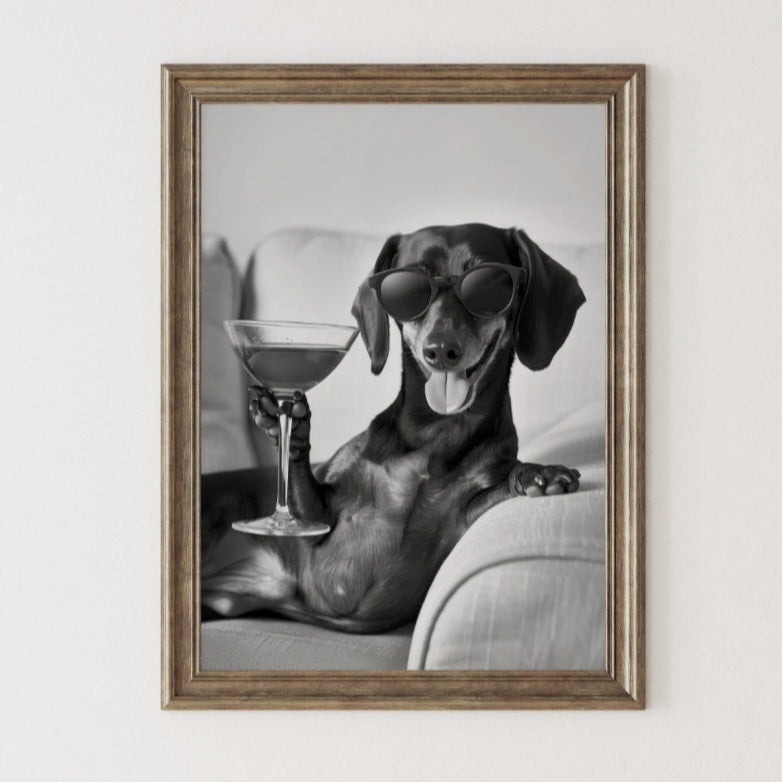 Print - Party Hund "Dackel"