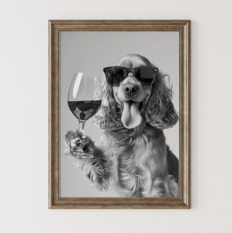Print - Party Hund "Cocker"