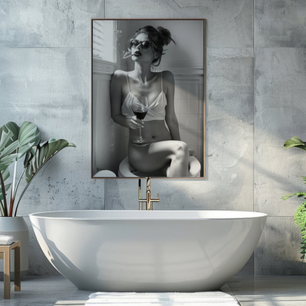Print - Bathroom Girl No 2