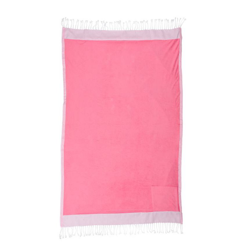 Strandtuch "Flamingo", 100% Bio-Baumwolle, handgewebt