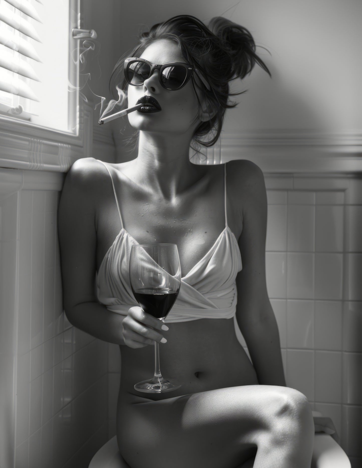 Print - Bathroom Girl No 2