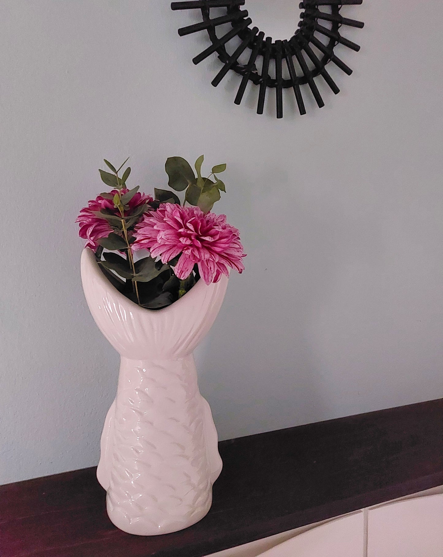 Keramik Vase "Sea", Weiß