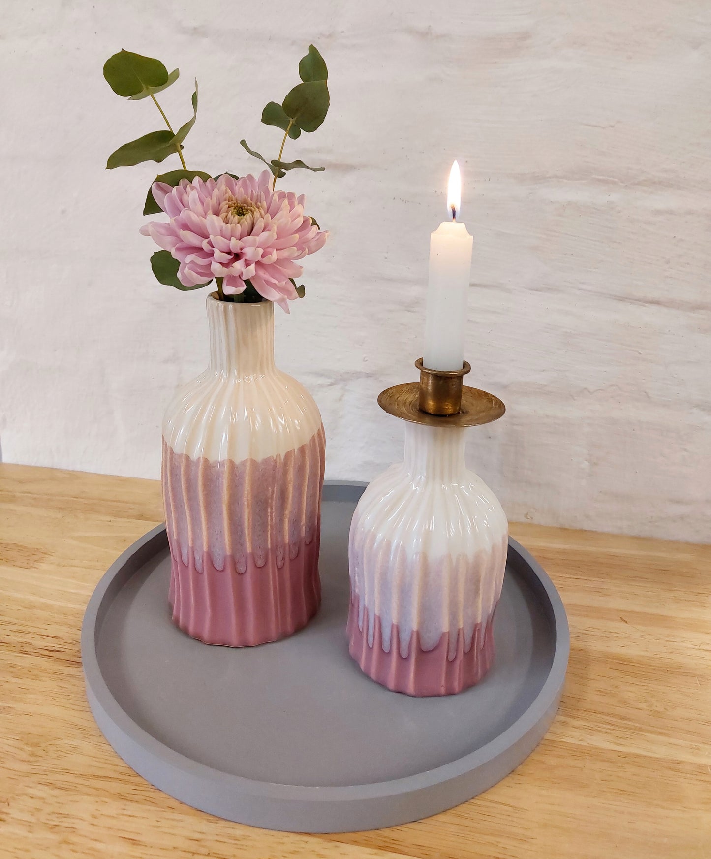 Keramik Vasen "Rosa" im 2er Set
