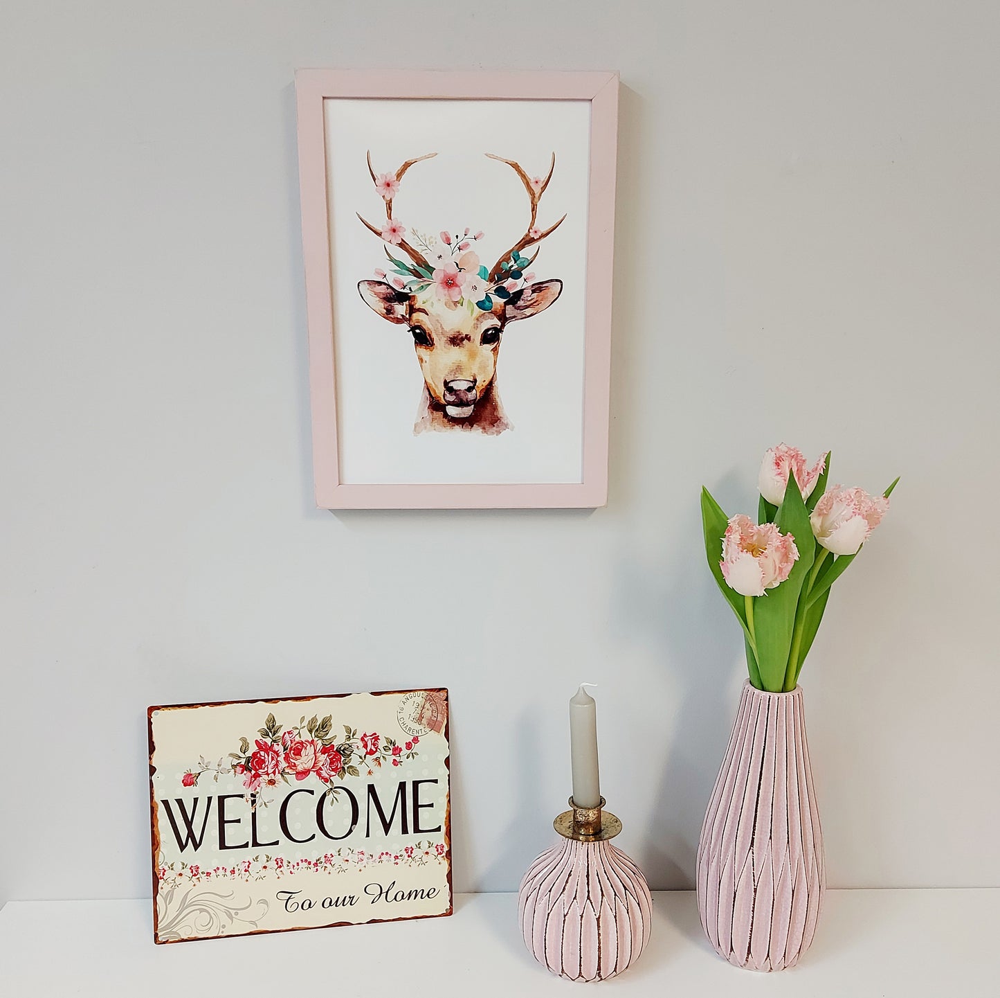 Metallschild "Welcome" - Vintage Look