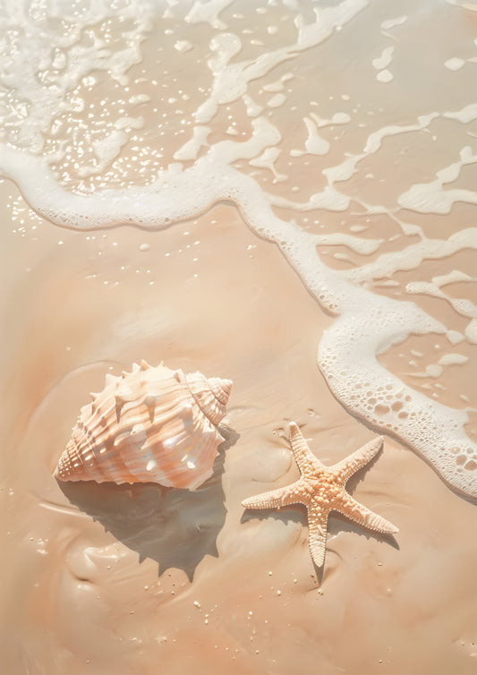 Print - "Shells at the beach"