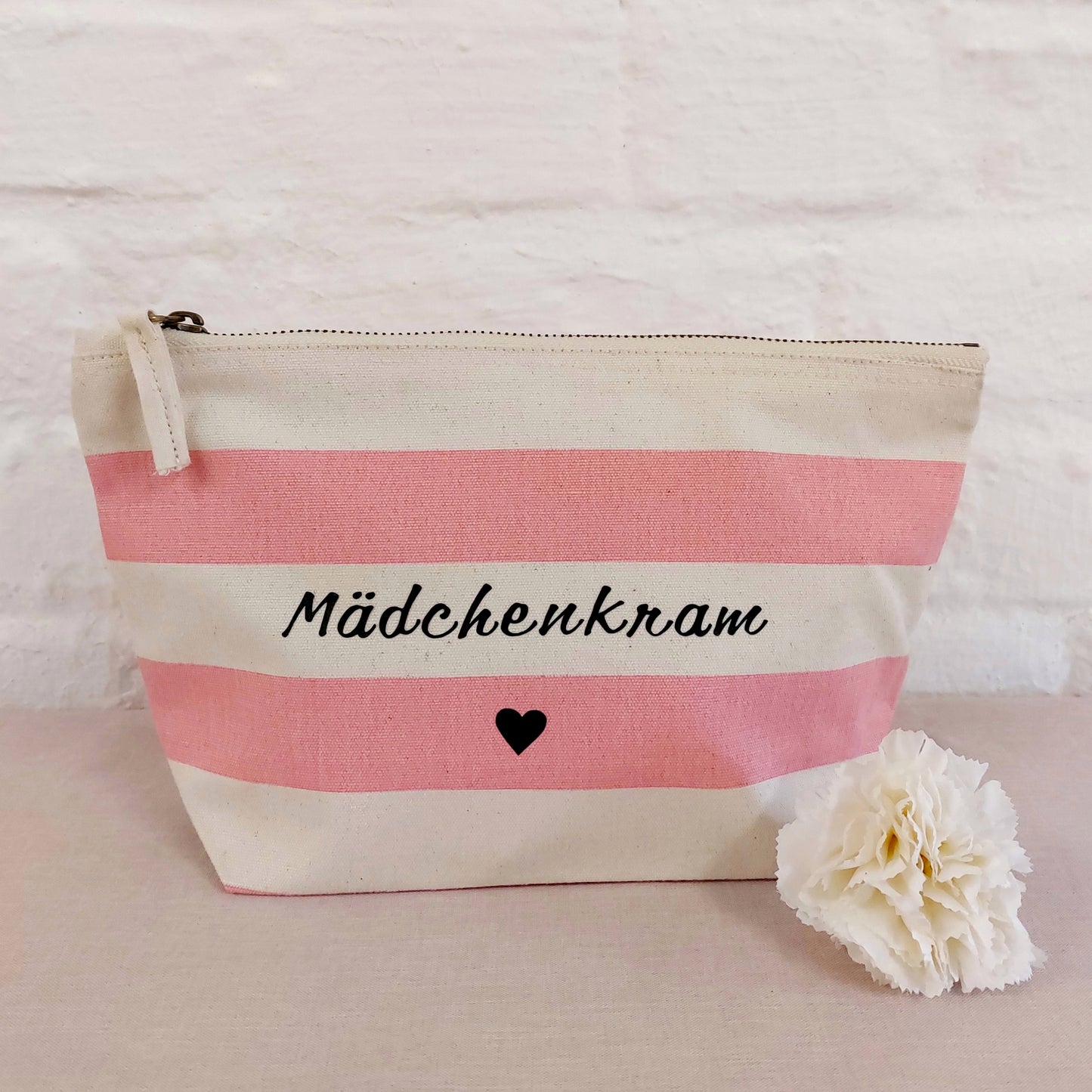 Kosmetik-Tasche "Mädchenkram", 100% Baumwolle