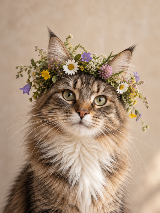 Print - Blumenkatze "Luci"