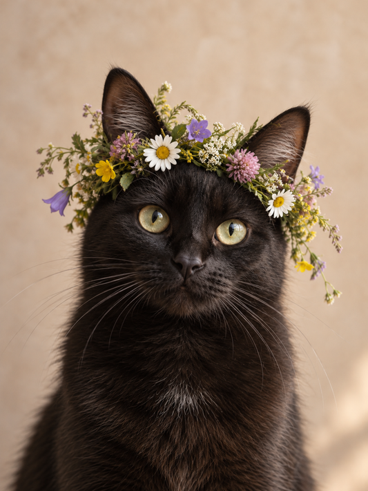 Print - Blumenkatze "Nele"