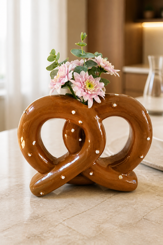 Brezel-Vase aus Keramik – Ein außergewöhnlicher Blickfang für dein Zuhause