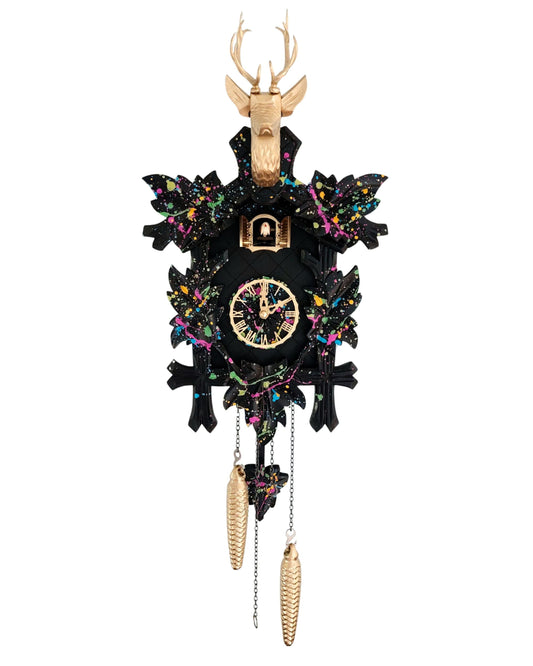 My POP ART Kuckoo - Schwarz & Kunterbunt (Unikat)