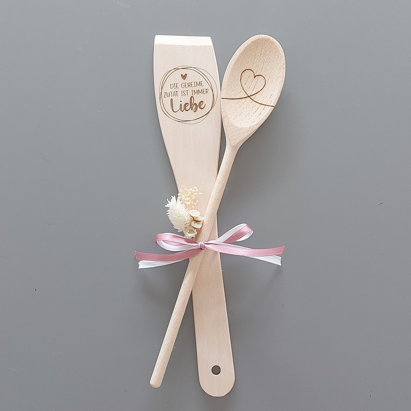 KochlöffelSet aus Holz mit Herz & Spruch MyKuckoo