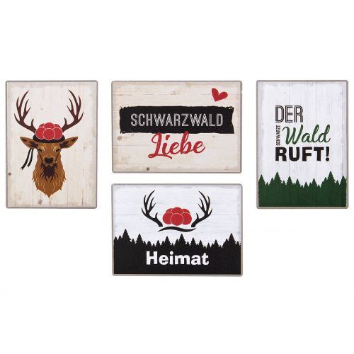 Magnet 4er-Set "Schwarzwaldliebe"