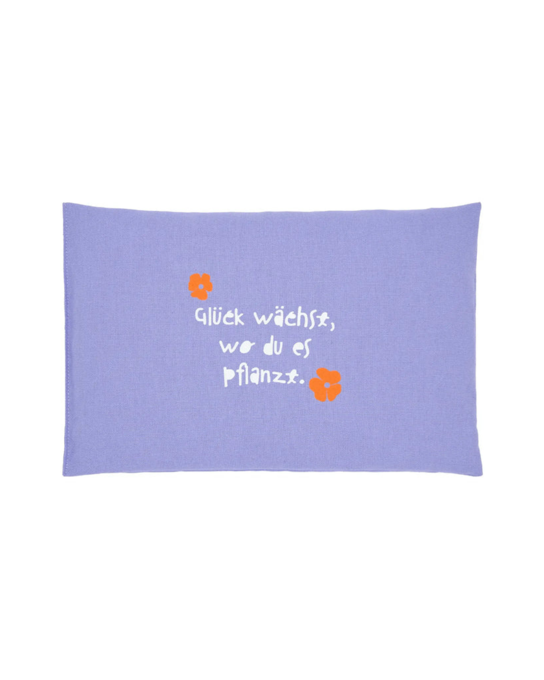 Natürliches Kirschkernkissen "Glück wächst" 100% Bio-Baumwolle