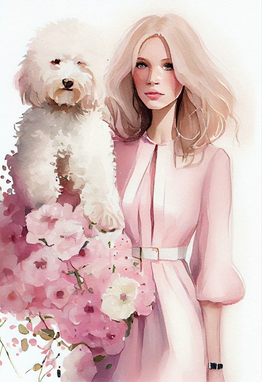 Print - Women & Dog No 2
