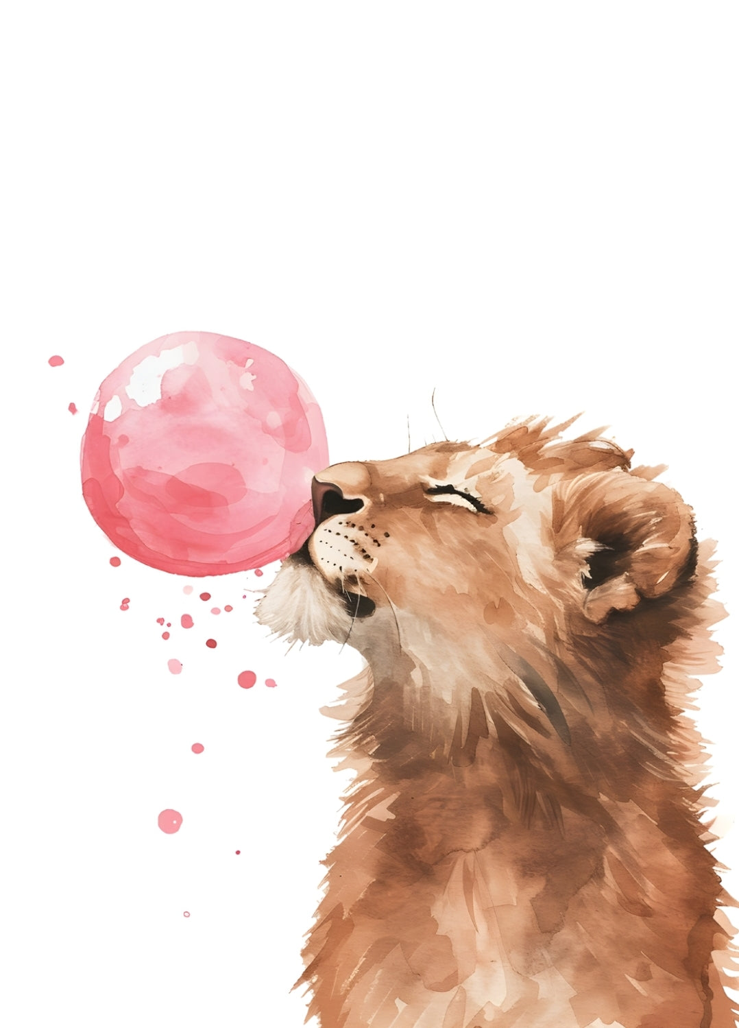 Print - "Bubble" Löwe No 2