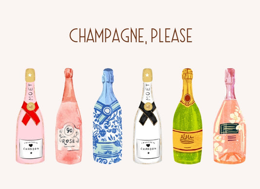 Print - "Champagne, please"