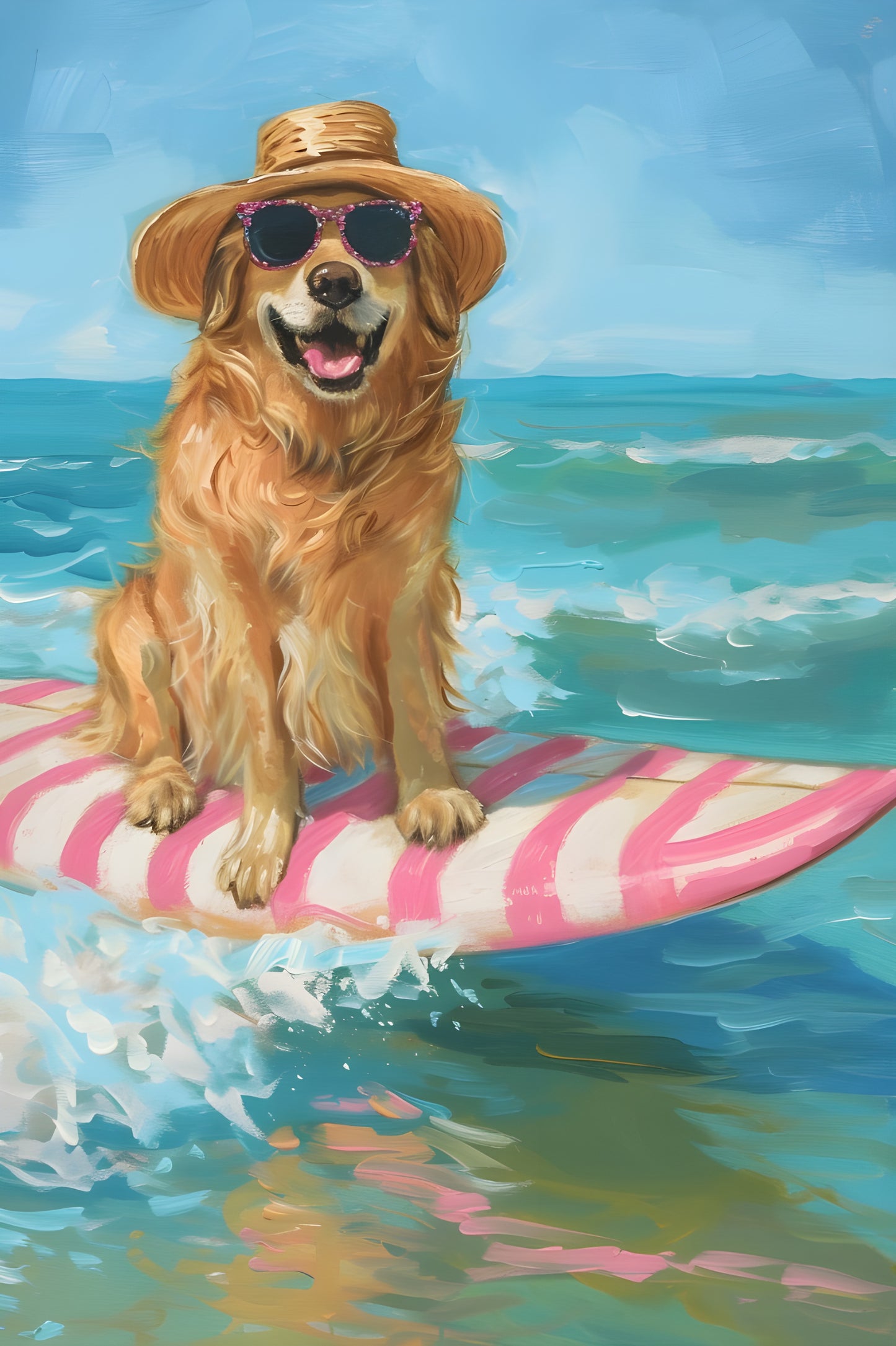 Print - "Surfing Retriever"