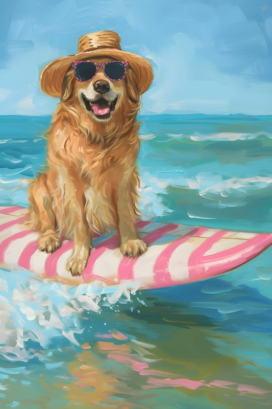 Print - "Surfing Retriever"