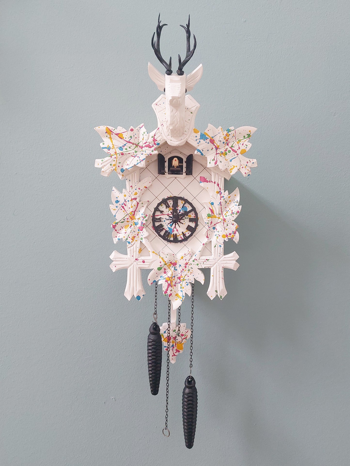 My POP ART Kuckoo - Weiß & Kunterbunt (UNIKAT)