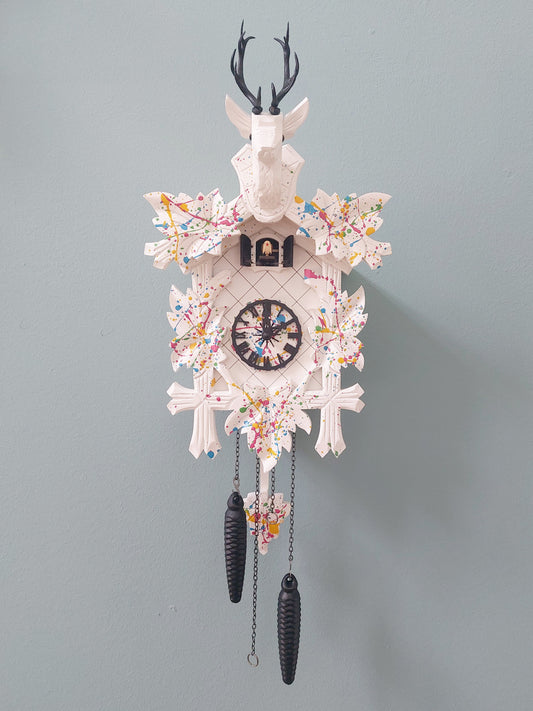 My POP ART Kuckoo - Weiß & Kunterbunt (UNIKAT)